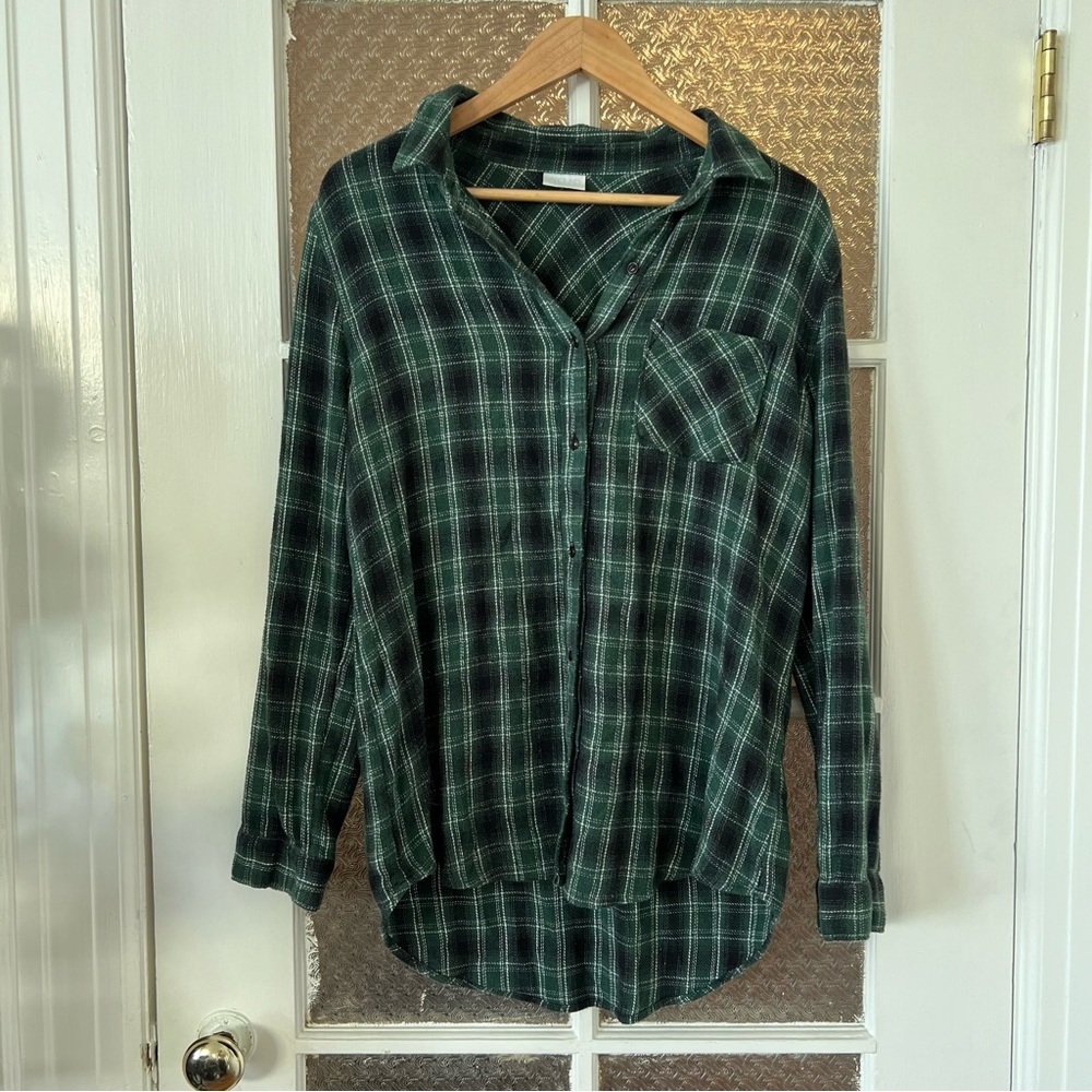 Abound green flannel- oversized